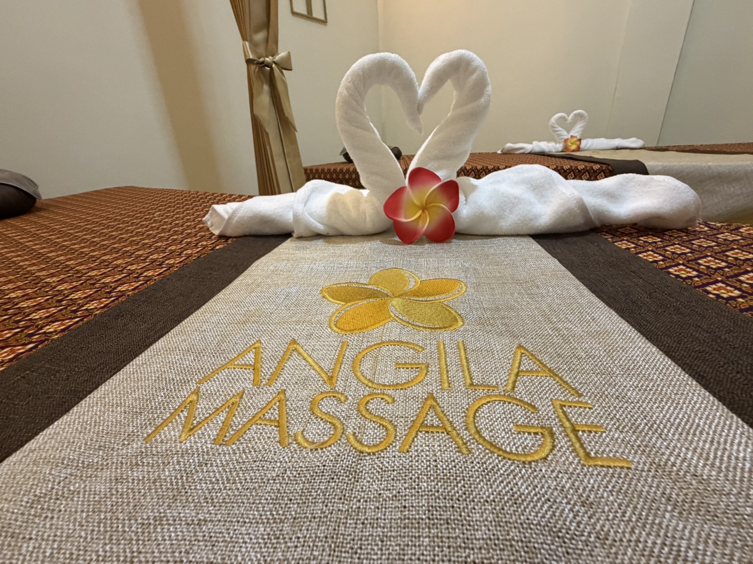 Signature Embroidered Angila Massage Linens